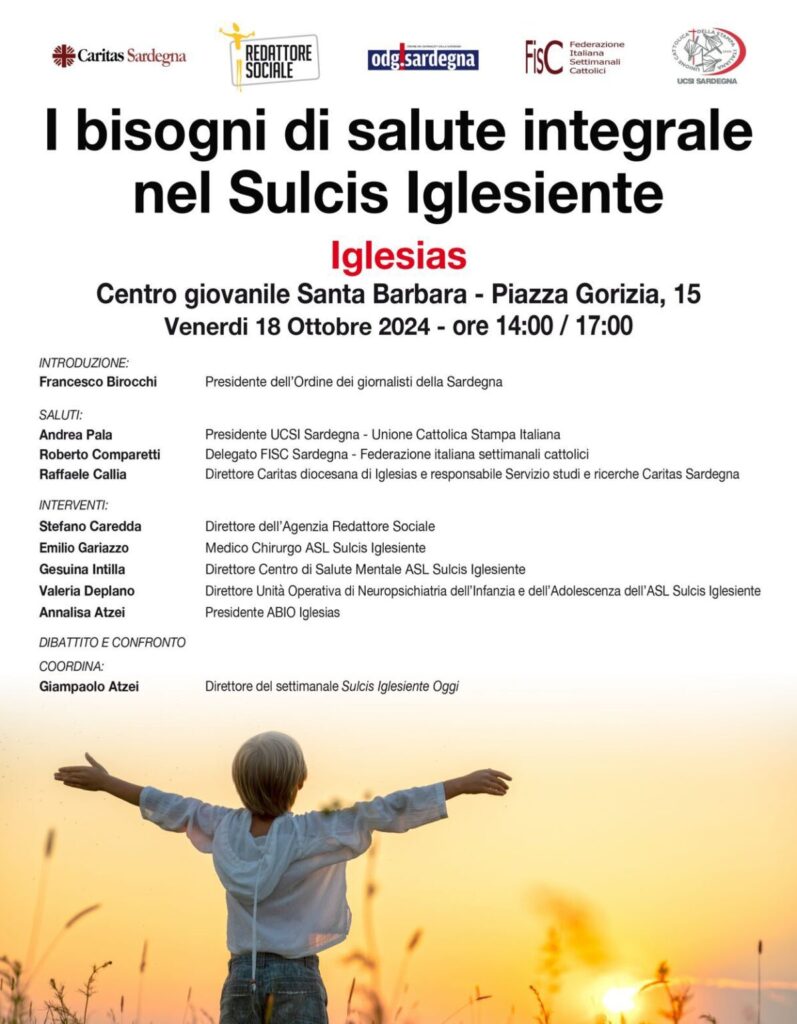 18 ottobre 2024. Seminario "Raccontare il territorio. I bisogni di salute integrale nel Sulcis Iglesiente"